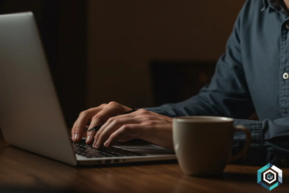 ZZP'er werkt achter laptop